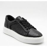 Growish GD0109 Hakiki Floter Deri Yüksek Eva Taban Uzun Süre Ayakta Kalmaya Uygun Siyah Spor Klasik Sneaker Ayakkabı - Siyah Floter