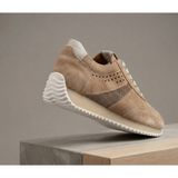 Growish GD0115 Hakiki Nubuk Deri Termoaktif Taban Üst Kalite Koku Yapmaz Çift Renk Hafif Taban Sneaker Spor Ayakkabı - Kum
