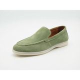 Growish GD0136 Adaçayı Yeşili Hakiki Süet Deri Yeşil Renk Kombin Uyumlu Ithal Beyaz Taban Günlük Loafer Casual Ayakkabı