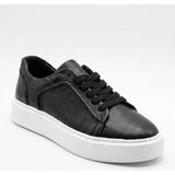Growish GR0309 Hakiki Özel Yapım Floter Deri Yüksek Eva Taban Koku Yapmayan Siyah Sneakers Erkek Ayakkabı - Siyah-001