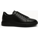 Growish GR0351 Özel Yapım Hakiki Floter Büyük 46 Numara Deri Yüksek Siyah Eva Taban Tümden Siyah Sneakers Ayakkabı - Siyah Açma