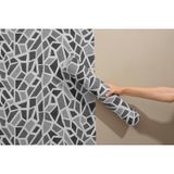 Grown Geometrik Siyah Beyaz Mozaik Desenli Kendinden Yapışkanlı Duvar Kağıdı - Mutfak ve Banyo