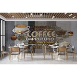 Grown Kahve Fincanı, Tatlı Çeşitleri ve Yazılı Kafe Duvar Kağıdı
