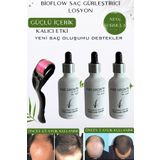 GROWTH Bioflow Hair Saç Gürleştirici Losyon / Kelliğe Kökten Çözüm / 3 Adet Dermaroller