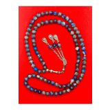 grs oyuncak DOĞALTAŞ LAPİS LAZULİ TAŞI 99LUK 8mm NAMAZ TESBİHİ A++