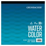 Grumbacher 20,32 cm x 20,32 cm Soğuk Pres Suluboya Kağıt Pedi, 63,5 kg / 300 GSM, Katlanır, 30 Yaprak/Ped, 1 Adet
