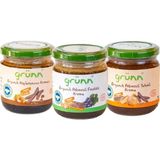 Grunn Organik Pekmezli Fındık Kreması Seti (Üzüm + Keçiboynuzu + Tahinli Pekmezli) 3 * 200 gr - 600 gr
