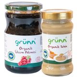 Grünn Organik Tahin 300 gr + 850 gr Üzüm Pekmezi