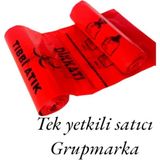 Grup Marka 80X110 Kırmızı Tıbbi Atık Çöp Poşeti 5 Rulo