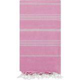 Grvtanıum Koyu Pembe %100 Pamuk 180X100CM Püsküllü Banyo,plaj,hamam Havlusu Kese Hediyeli M2 - 100 × 180 cm