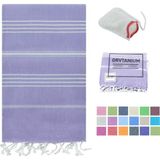 Grvtanıum Lila %100 Pamuk 180X100CM Peştemal Püsküllü Banyo,plaj,hamam Havlusu Kese Hediyeli M2 - 100 × 180 cm