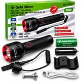 GS-15750 50W 4000 Lümen Şarjlı Zoomlu Taktik El ve Tüfek Feneri