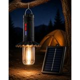 GS-500 Solar Güneş Enerjili LED Kamp Lambası, Taşınabilir Outdoor Fener, 10 Watt, 3 Mod, Şarj Edilebilir nostaljik lamba