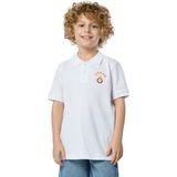 Gs Store Galatasaray 5 Yıldız Klasik Logo Polo Çocuk T-Shirt C251403 - Beyaz - 5 - 6 Yaş