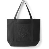 Gs Store Galatasaray Aslan Logolu Gabardin Bez Torba Çanta 48*38CM U251333 - Siyah - Standart
