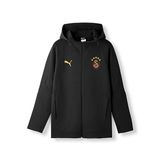 GS Store Galatasaray Puma Fermuarlı Kapüşonl Siyah Kapüşonlu Logo Baskılı Erkek Sweatshirt