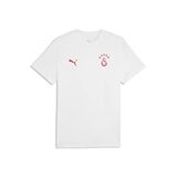 GS Store Galatasaray Puma T-Shirt 78290727 Beyaz Yuvarlak Yaka Logo Baskılı Erkek T-Shirt