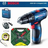 Gsb 120 Li Darbeli (Tek Akülü) Matkap Vidalama ,bosch X-Line 54 Parça Aksesuar Seti ve Metre