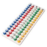 GSE Games & Sports Expert Bingo Master Board ve 17,5 cm Çok Renkli Plastik Bingo Topları, Kolay Okunan Pencereli, Partiler, Barbeküler ve Aile Oyunları Geceleri için Bingo Arama Panosu