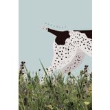 GSP German Shorthaired Pointer Black White Grey Ticking Notebook 6" x 9": 110-Page College Lined Journal for Dog Lovers & Hunter: Perfect ... – Great Gift for GSP Owners & Bird Hunting