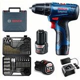 Gsr 120 Li Darbesiz 2 Ah Çift Akülü Vidalama Ve Bosch V-line 103 Parça Uç Seti