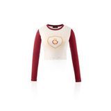 GSStore Galatasaray Kadın Sweatshirt K242187, Ekru-Bordo, M