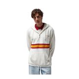 GSStore X Midground Erkek Fermuarlı Kapüşonlu Sweatshirt E251205, Ekru, 2XL
