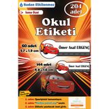 GSticker İsme Özel Okul Etiketi İsim Etiketi Kalem Defter Etiketi Sticker Cars Araba Figürlü İsimli Etiket