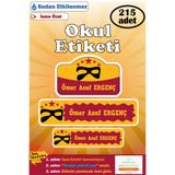 GSticker İsme Özel Okul Etiketi Kalem Defter Etiketi Kız Erkek Çocuk Maske Figürlü İsim Etiketi