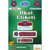 GSticker İsme Özel Okul Etiketi Kalem Defter Etiketi Sticker Çocuk Bordo Mavi Figürlü İsim Etiketi Set-3