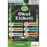GSticker İsme Özel Okul Etiketi Kalem Defter Etiketi Sticker Kız Çocuk Dinozor Figürlü İsim Etiketi Set-1