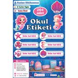 GSticker İsme Özel Okul Etiketi Kalem Defter Etiketi Sticker Kız Erkek Çocuk Deniz Canlıları Isim Etiketi