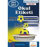 GSticker İsme Özel Okul Etiketi Kalem Defter Etiketi Sticker Kız Erkek Çocuk Sarı Lacivert Isim Etiketi