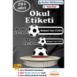 GSticker İsme Özel Okul Etiketi Kalem Defter Etiketi Sticker Kız Erkek Çocuk Siyah Beyaz Isim Etiketi