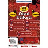 GSticker İsme Özel Okul Etiketi Kalem Defter Etiketi Sticker Minik Örümcek Figürlü Isim Etiketi