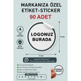 GSticker Kişiye Özel Firma Şirket Marka Butik Logo Sticker Paketleme Kargo Ambalaj Etiketi Şeffaf Sticker
