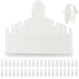 GSYUWIH 60 Adet Küçük Çocuk Askıları, Klipsli Bebek Askıları, Bebek Giysileri Askıları, Çocuk Pantolon Askıları, Kaymaz Bebek Askıları, Küçük Çocuk Dolabı İçin, Erkek ve Kız Çocuk Klozet Etekleri