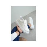 GT Ayakkabı 7 cm Boy Uzatan Gizli Topuk Beyaz Erkek Spor Ayakkabı GTB200