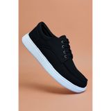 GT Ayakkabı Boy Uzatan 6 cm Gizli Topuklu Siyah Beyaz Erkek Sneaker GTtitanss1000