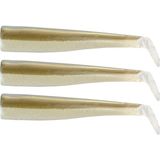Gt-Bio 3x Bodies Roller Shad 125 Silikon Yem ( 3x Yedek Gövde ) - Kaki Sandeel