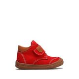 GT02 Kifidis-Kids İlk Adım Unisex Çocuk Nubuk Deri Ayakkabı 21-25 Kırmızı 23-24