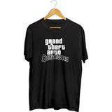 Gta San Andreas Baskılı Unisex Tişört - Siyah - M