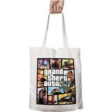 Gta V 5 Tasarımı Iki Tarafı Kalıcı Baskılı Yıkanabilir Çanta