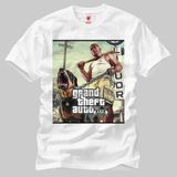 Gta5: Man With Dog Erkek Tişört - XL - Beyaz