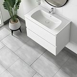 Gtm Banyo Alba Soft Çekmeceli Lavabo Dolabı Beyaz 80 cm