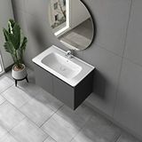 Gtm Banyo Alpu Aynali Banyo Dolabi Seti Antrasit 80 Cm Antrasit