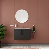Gtm Banyo Moso Aynali Banyo Dolabi Seti Antrasit 80 Cm Antrasit