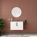 Gtm Banyo Moso Aynalı Banyo Dolabı Seti Beyaz 80 cm