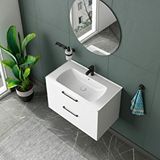Gtm Banyo Nile Aynali Çekmeceli Banyo Dolabi Seti Beyaz 80 Cm