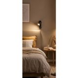 GU10 Duvar Aplik Led Spot Aç Kapa Düğmeli Yatak Başı Okuma Lamba Siyah OS RAM Tasarruflu Ampül